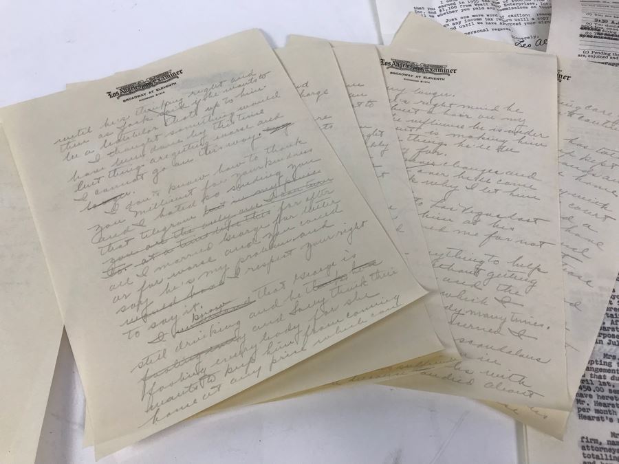 Official Signed Divorce Papers Between Actress Collette Lyons Hearst And George R. Hearst, Heartfelt Handwritten Draft And Typed Letter From Collette Lyons Regarding George Hearst And Other Documents Regarding George Hearst And Collette Lyons Hearst [Photo 29]