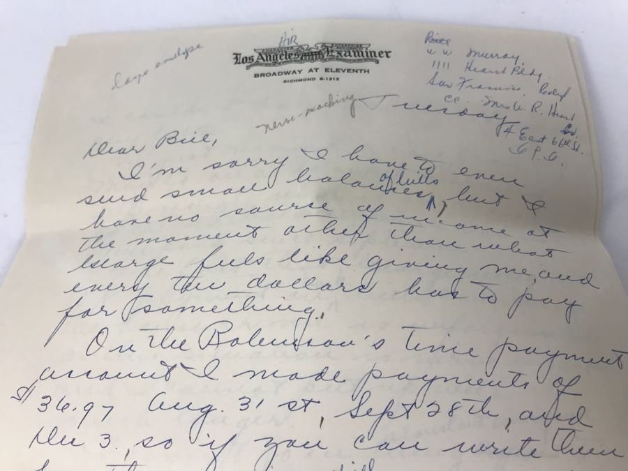 Official Signed Divorce Papers Between Actress Collette Lyons Hearst And George R. Hearst, Heartfelt Handwritten Draft And Typed Letter From Collette Lyons Regarding George Hearst And Other Documents Regarding George Hearst And Collette Lyons Hearst [Photo 44]