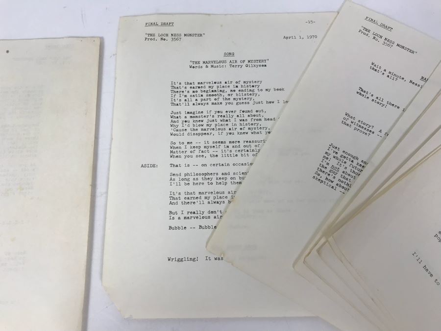 Final Draft Script For 'The Loch Ness Monster' 1970 [Photo 5]
