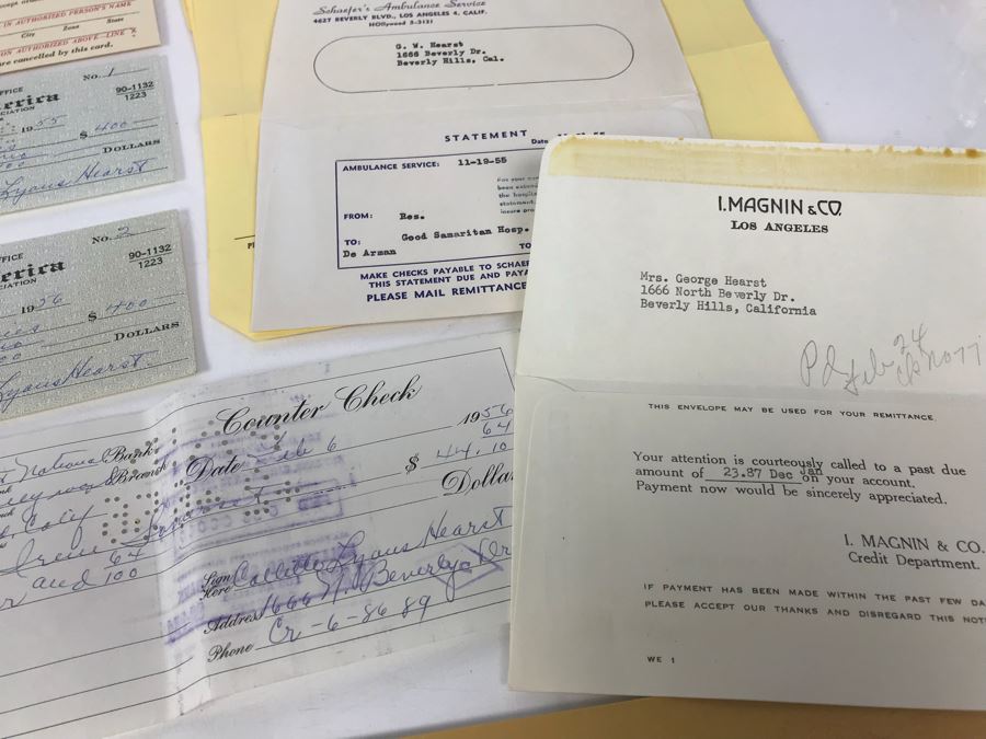 Various Bank Of America Checks Signed By Collette Lyons To Marion Davies (William Randolph Hearst's Mistress), Bank Of America Bank Statements, Bank Of America Checkbooks, Bank Statements And Other Documents (See Photos) [Photo 14]