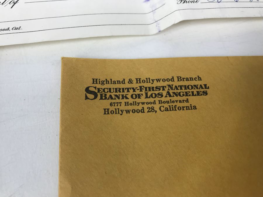 Various Bank Of America Checks Signed By Collette Lyons To Marion Davies (William Randolph Hearst's Mistress), Bank Of America Bank Statements, Bank Of America Checkbooks, Bank Statements And Other Documents (See Photos) [Photo 22]
