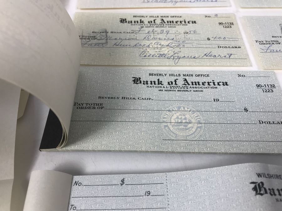 Various Bank Of America Checks Signed By Collette Lyons To Marion Davies (William Randolph Hearst's Mistress), Bank Of America Bank Statements, Bank Of America Checkbooks, Bank Statements And Other Documents (See Photos) [Photo 18]
