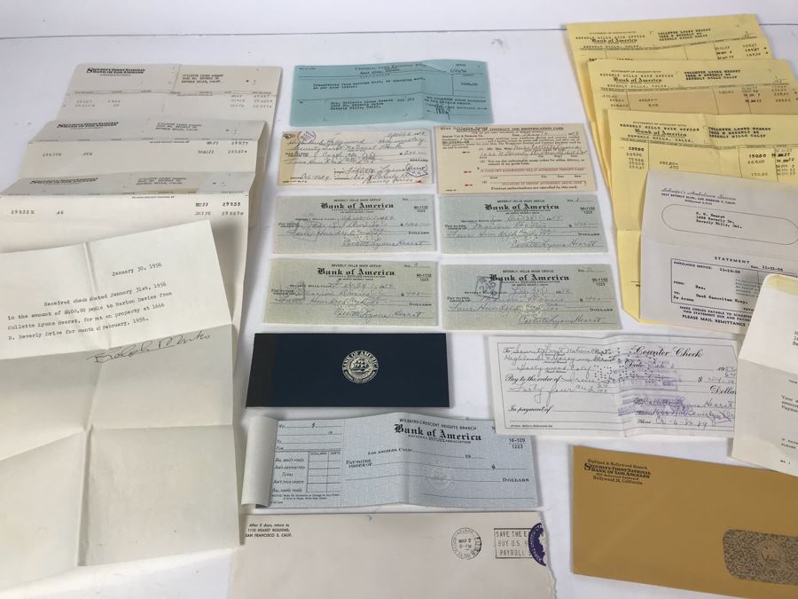 Various Bank Of America Checks Signed By Collette Lyons To Marion ...