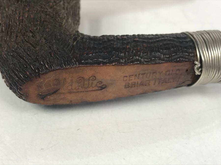 Vintage Wooden Pipe Stand With Collection Of (6) Wooden Pipes Of Various Makes (See Photos) [Photo 26]