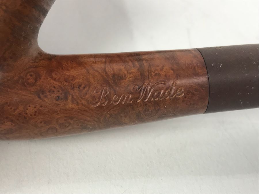 Vintage Wooden Pipe Stand With Collection Of (6) Wooden Pipes Of Various Makes (See Photos) [Photo 8]