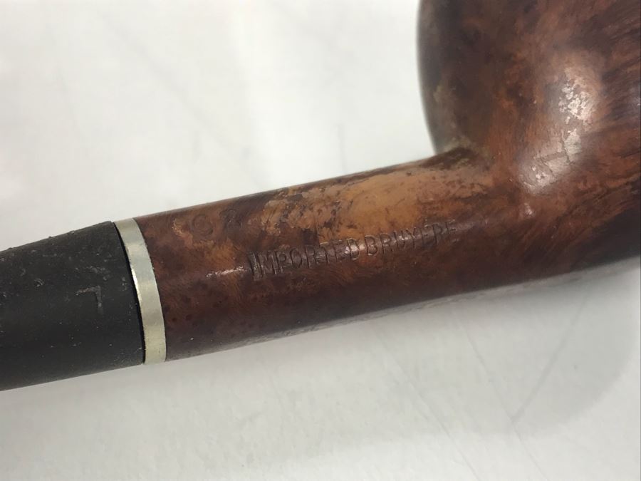 Vintage Wooden Pipe Stand With Collection Of (6) Wooden Pipes Of Various Makes (See Photos) [Photo 17]