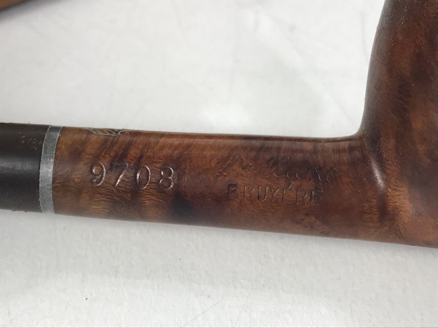 Vintage Wooden Pipe Stand With Collection Of (6) Wooden Pipes Of Various Makes (See Photos) [Photo 32]