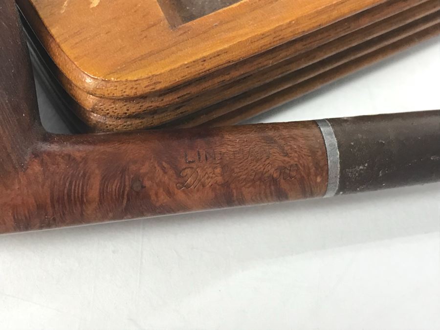 Vintage Wooden Pipe Stand With Collection Of (6) Wooden Pipes Of Various Makes (See Photos) [Photo 31]