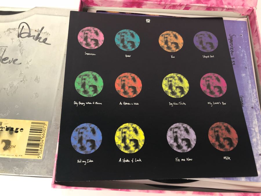 Garbage Band Vinyl Record Signed By Entire Band And Garbage Vinyl Box ...