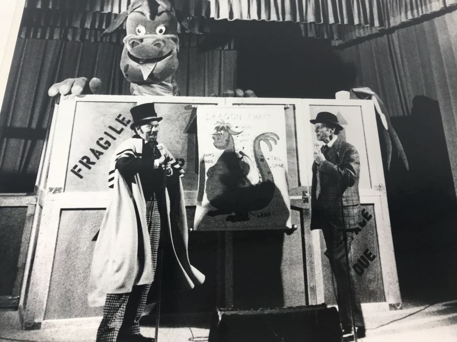 Pair Of Walt Disney Photographs Featuring Fulton Burley Promoting Disney's Movie Pete's Dragon [Photo 6]