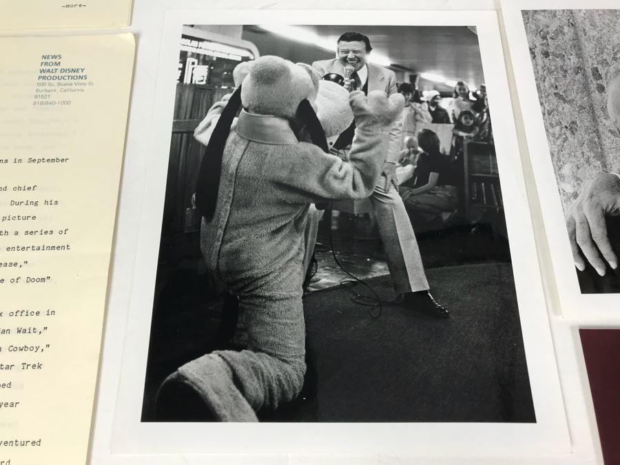 Collection Of Walt Disney Related Photographs Featuring Disney Characters And Fulton Burley And Disney 1984 Press Release Bios Of Michael D. Eisner And Frank G. Wells [Photo 7]