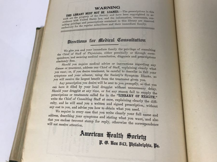 Impressive 1916 Hardcover Book - Library Of Health Complete Guide To Prevention And Cure Of Disease Twenty Books - One Volume By B. Frank Scholl 1,774 Pages With Many Illustrations [Photo 27]