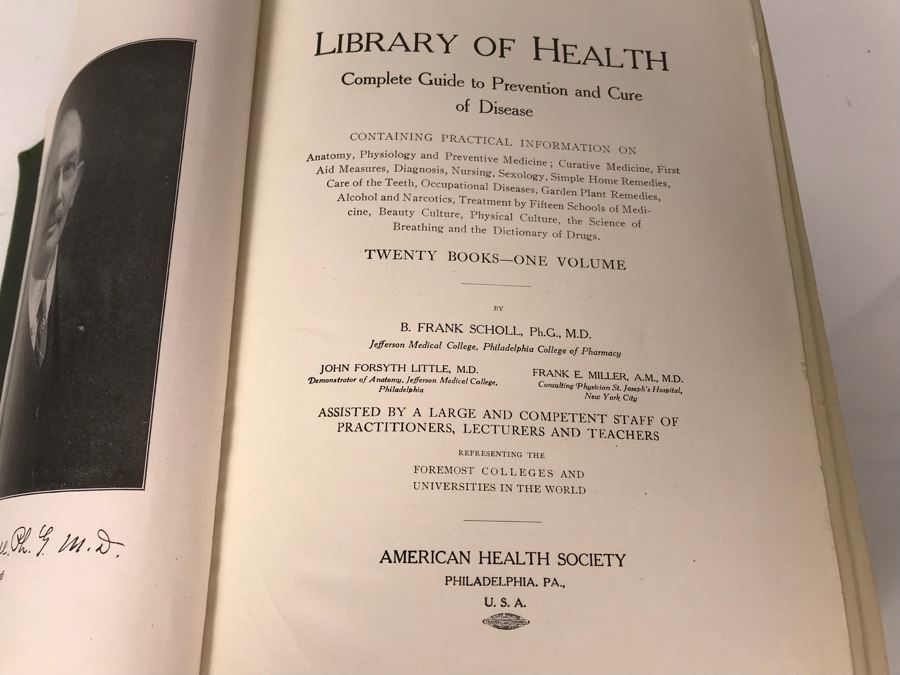 Impressive 1916 Hardcover Book - Library Of Health Complete Guide To ...