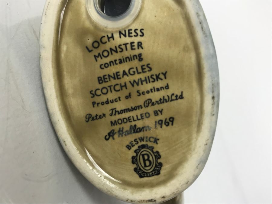 Loch Ness Monster Beswick England Figurine Scotch Whiskey Decanter Modelled By a Hallam 1969 3'H X 5'L [Photo 6]
