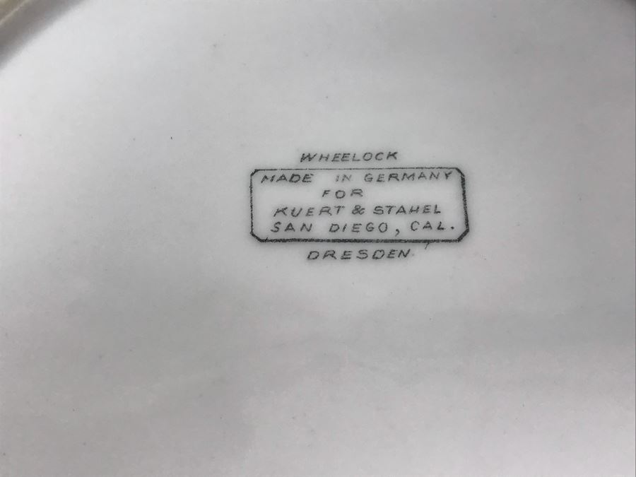 Wheelock Dresden Bowl With Painting Of Tent City In Coronado Beach, CA Filled With Vintage Marbles Collection [Photo 6]