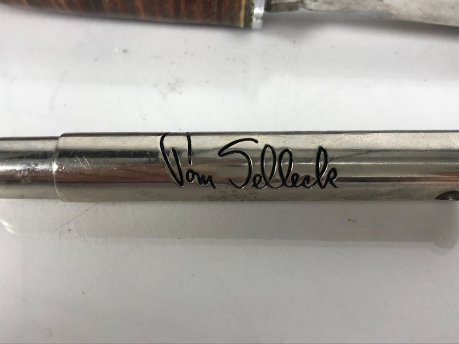 NRA Buck Knife New In Box, Golden Eagles NRA Knife, Vintage West-Cut Knife, Tom Selleck NRA .45 Bullet Key Fob And K+R Pedo [Photo 2]