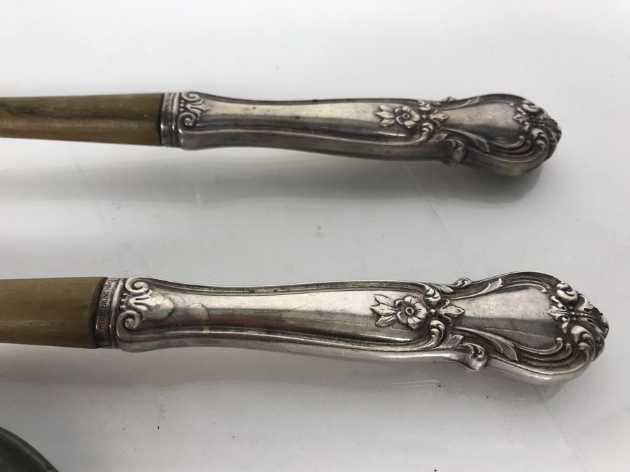 Vintage Coca-Cola Ice Pick And Bottle Opener, Vintage Art Nouveau Pin Tray And Sterling Silver Handled Salad Spoon And Fork [Photo 9]