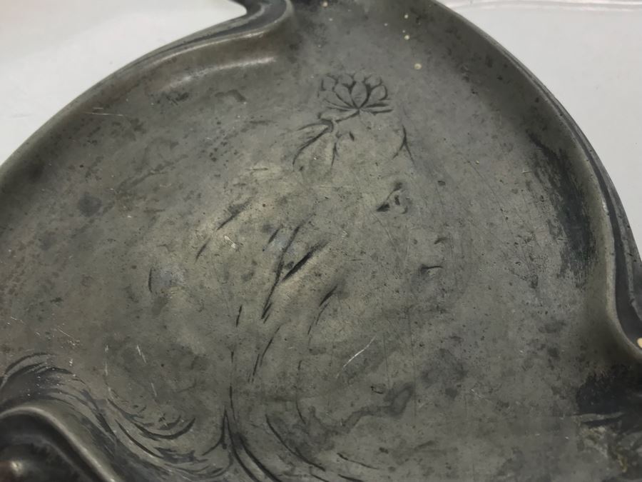 Vintage Coca-Cola Ice Pick And Bottle Opener, Vintage Art Nouveau Pin Tray And Sterling Silver Handled Salad Spoon And Fork [Photo 7]