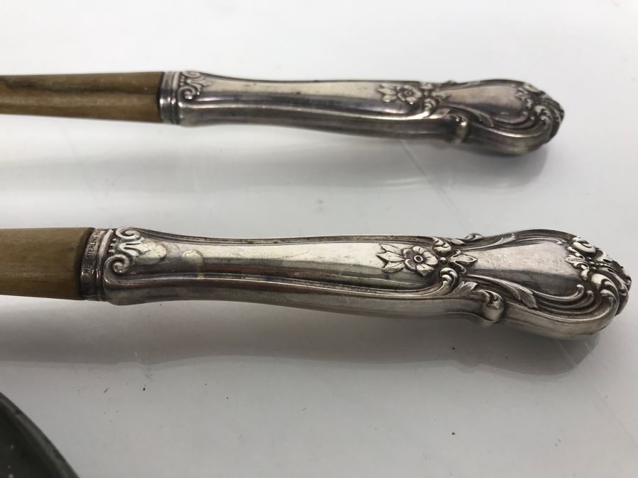 Vintage Coca-Cola Ice Pick And Bottle Opener, Vintage Art Nouveau Pin Tray And Sterling Silver Handled Salad Spoon And Fork [Photo 10]