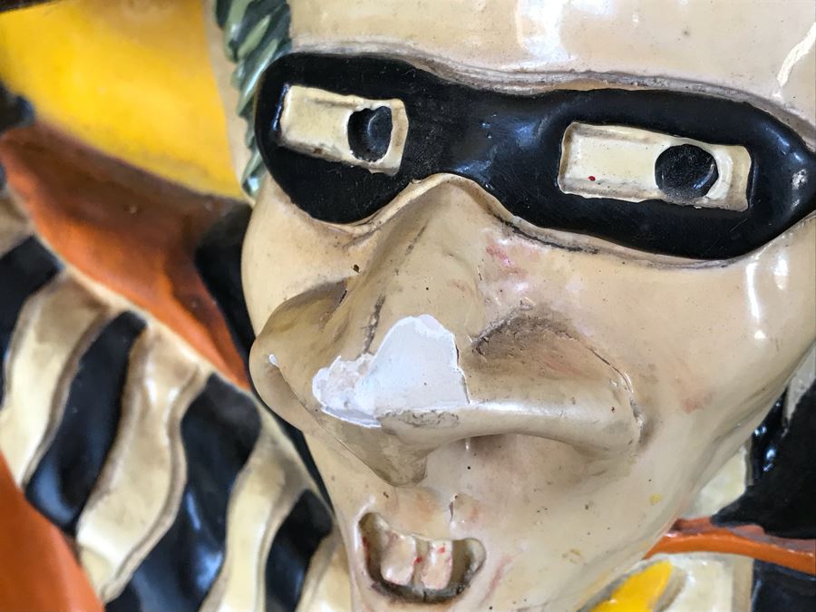 Vintage Signed 1972 McDonalds Restaraunt Hamburglar Painted Relief Fiberglass Wall Hanging By Alfred M Gordon Designs 24' X 27' [Photo 12]