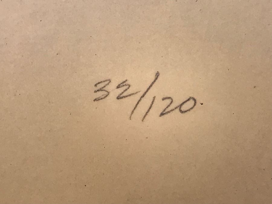 Pencil Signed Limited Edition Print Of Cat By Japanese Artist Hideo Date 32 Of 120 22' X 31' [Photo 10]