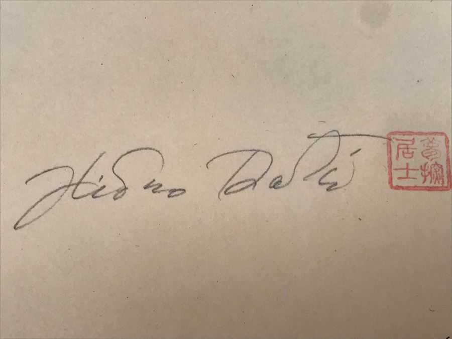 Pencil Signed Limited Edition Print Of Cat By Japanese Artist Hideo Date 32 Of 120 22' X 31' [Photo 8]