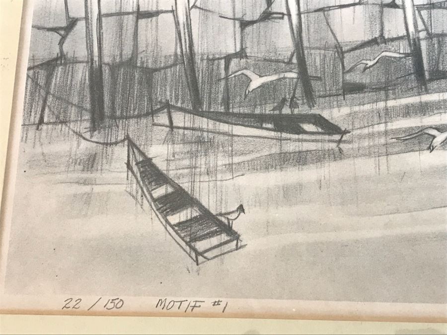 Pencil Signed Limited Edition Print Of Motif #1 Bradley Wharf In Rockport, MA Fishing Shack 22 Of 150 20' X 17.5' [Photo 12]
