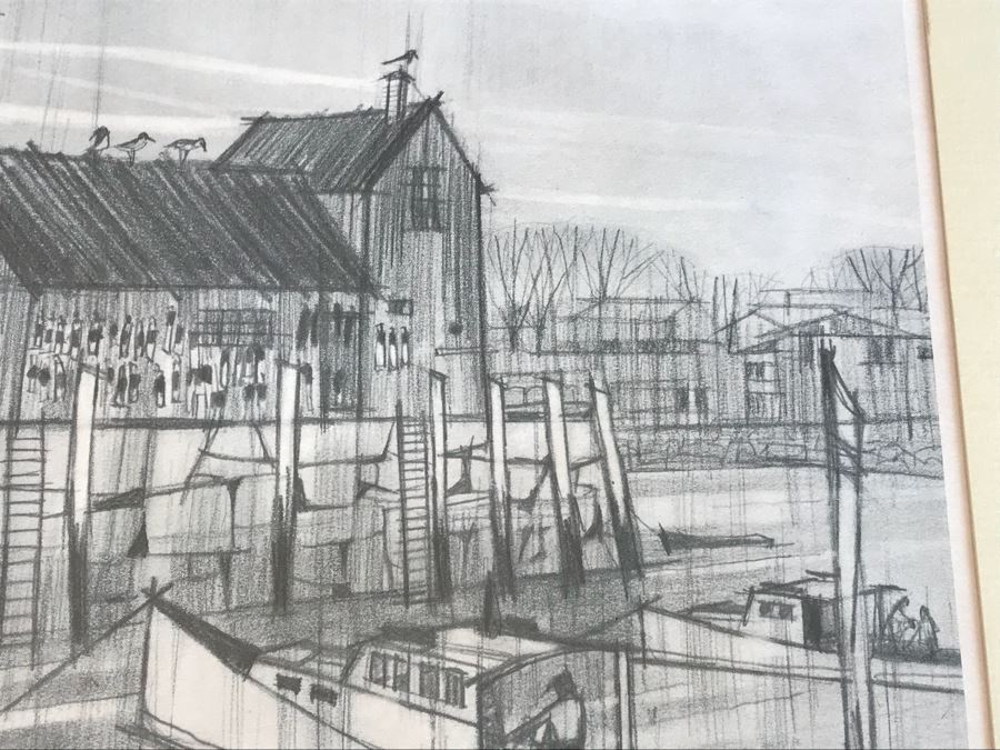 Pencil Signed Limited Edition Print Of Motif #1 Bradley Wharf In Rockport, MA Fishing Shack 22 Of 150 20' X 17.5' [Photo 9]