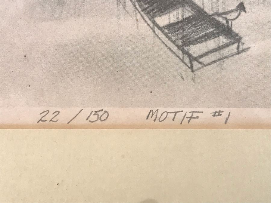 Pencil Signed Limited Edition Print Of Motif #1 Bradley Wharf In Rockport, MA Fishing Shack 22 Of 150 20' X 17.5' [Photo 6]