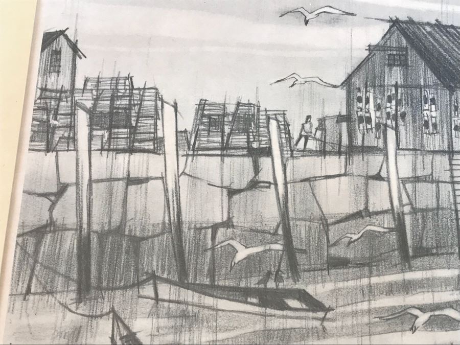 Pencil Signed Limited Edition Print Of Motif #1 Bradley Wharf In Rockport, MA Fishing Shack 22 Of 150 20' X 17.5' [Photo 11]