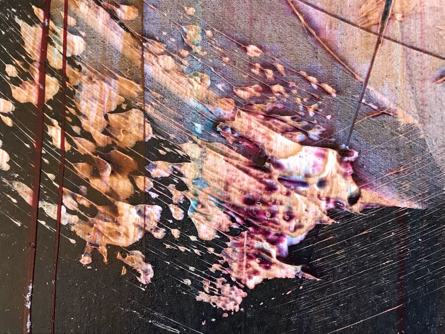 Original 1988 Abstract Painting Acrylic On Paper Signed By Scott Gregroy 30' X 22' [Photo 7]