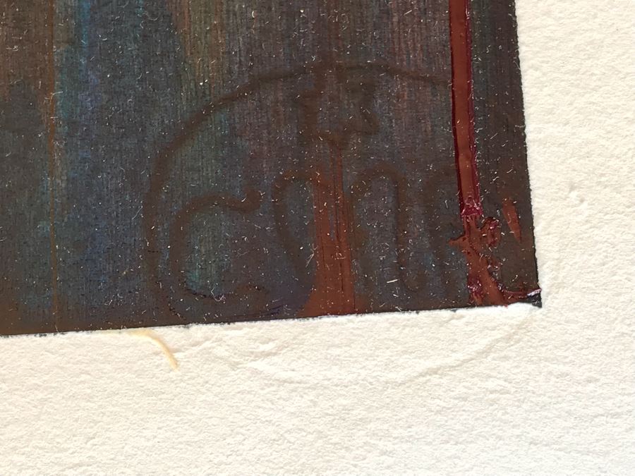 Original 1988 Abstract Painting Acrylic On Paper Signed By Scott Gregroy 30' X 22' [Photo 12]