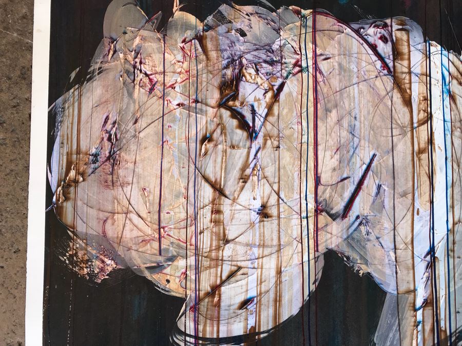 Original 1988 Abstract Painting Acrylic On Paper Signed By Scott Gregroy 30' X 22' [Photo 3]