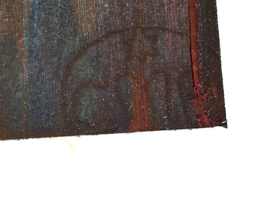 Original 1988 Abstract Painting Acrylic On Paper Signed By Scott Gregroy 30' X 22' [Photo 11]