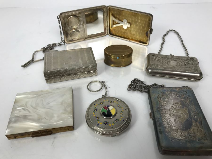 Collection Of Vintage Ladies Compacts