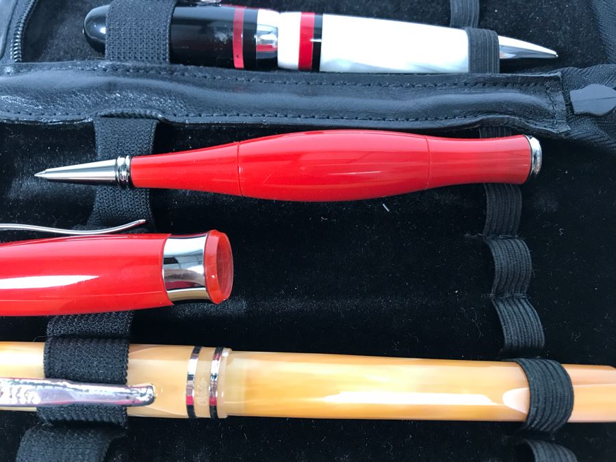 Collection Of Ballpoint Pens: Conklin, Monteverde, Waterman And More With Pen Carrying Storage Case [Photo 11]