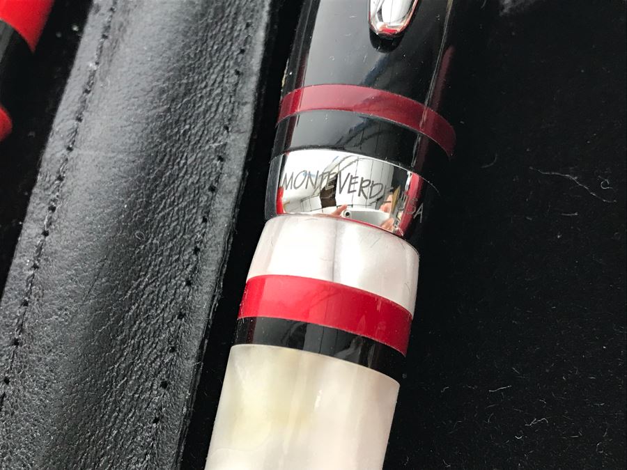 Collection Of Ballpoint Pens: Conklin, Monteverde, Waterman And More With Pen Carrying Storage Case [Photo 13]