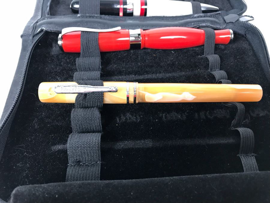 Collection Of Ballpoint Pens: Conklin, Monteverde, Waterman And More With Pen Carrying Storage Case [Photo 5]