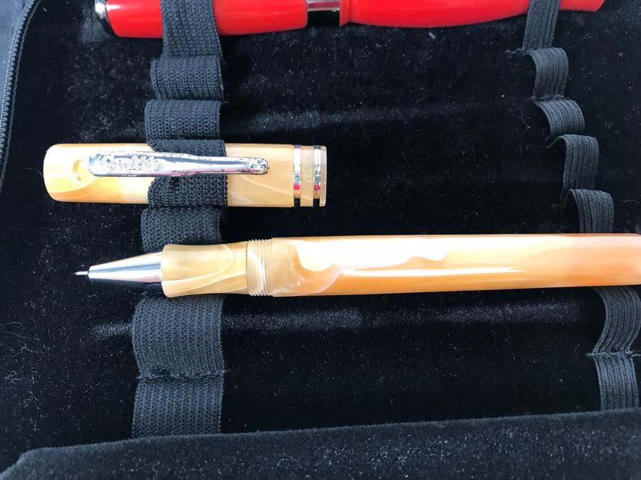 Collection Of Ballpoint Pens: Conklin, Monteverde, Waterman And More With Pen Carrying Storage Case [Photo 6]