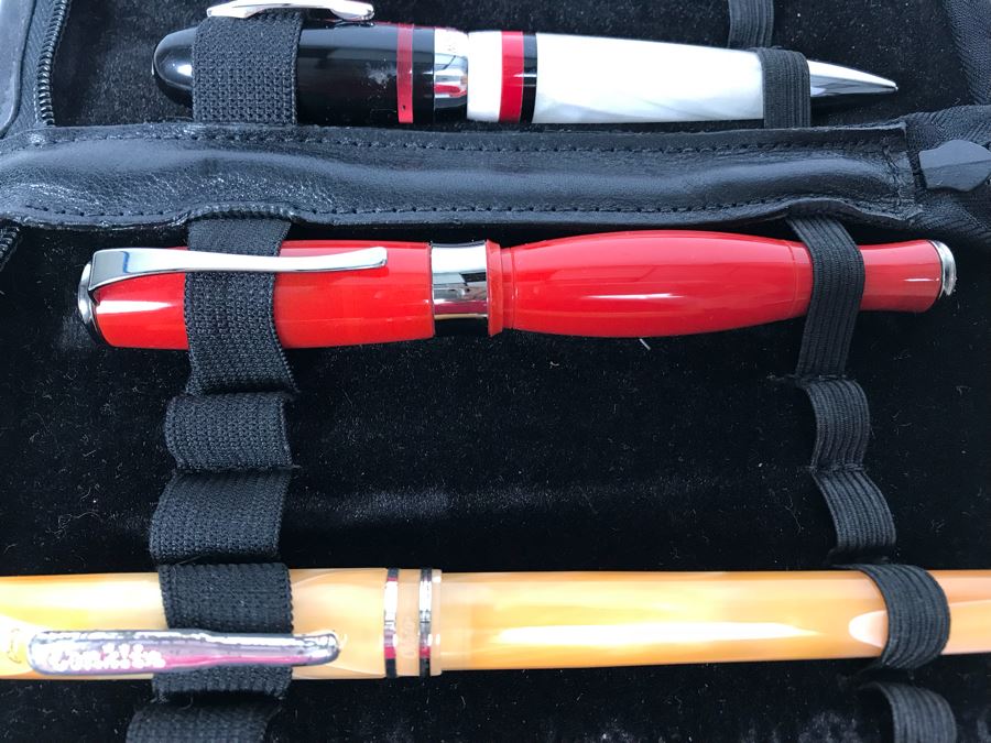Collection Of Ballpoint Pens: Conklin, Monteverde, Waterman And More With Pen Carrying Storage Case [Photo 7]