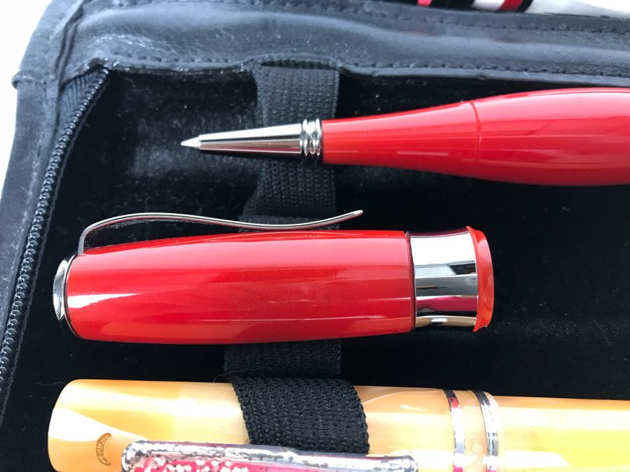 Collection Of Ballpoint Pens: Conklin, Monteverde, Waterman And More With Pen Carrying Storage Case [Photo 10]