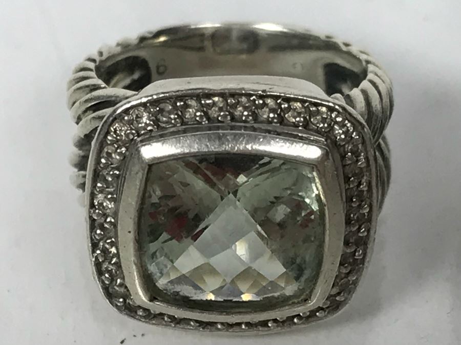 David Yurman Sterling Silver Ring Size 6 And Matching Sterling Silver Pendant 20.2g [Photo 15]