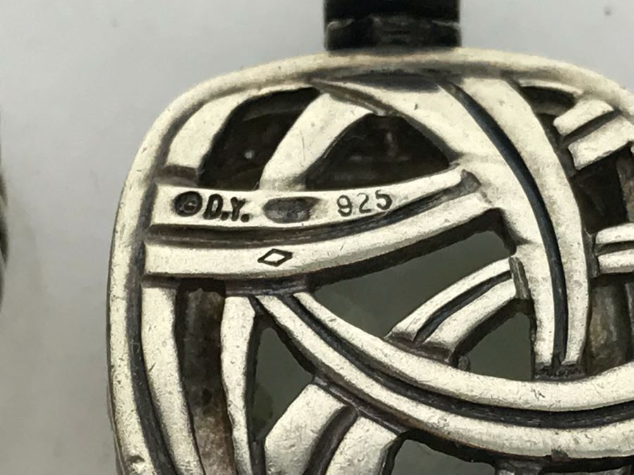 David Yurman Sterling Silver Ring Size 6 And Matching Sterling Silver Pendant 20.2g [Photo 14]