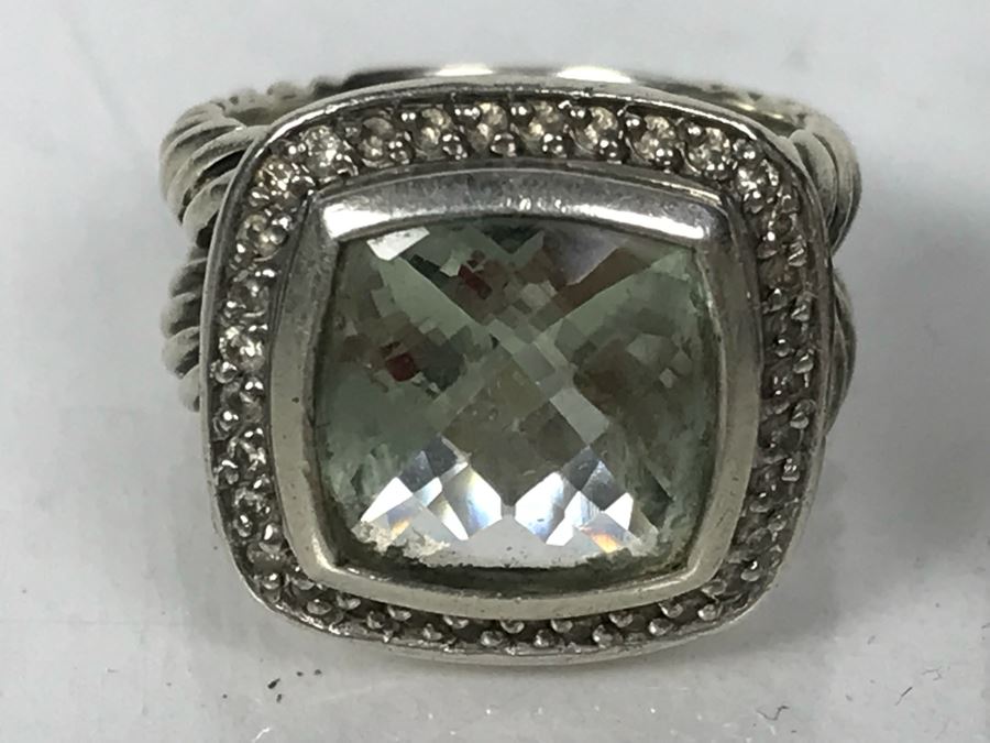 David Yurman Sterling Silver Ring Size 6 And Matching Sterling Silver Pendant 20.2g [Photo 16]