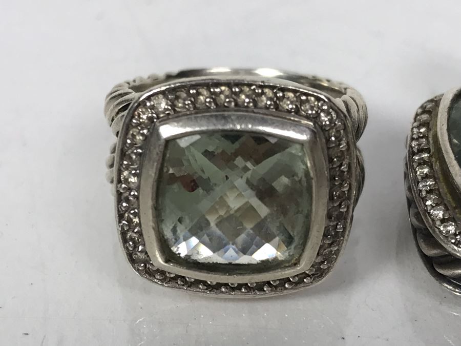 David Yurman Sterling Silver Ring Size 6 And Matching Sterling Silver Pendant 20.2g [Photo 10]