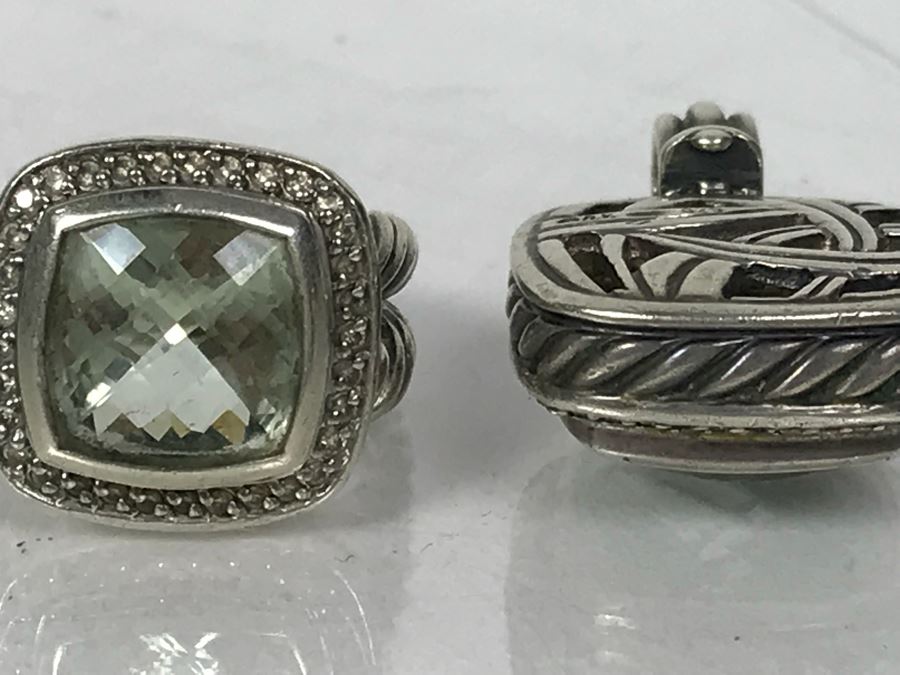 David Yurman Sterling Silver Ring Size 6 And Matching Sterling Silver Pendant 20.2g [Photo 17]