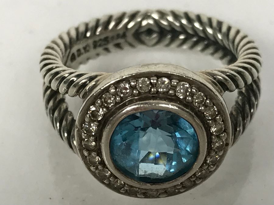 David Yurman Sterling Silver Ring Size 6.5 6.6g [Photo 4]