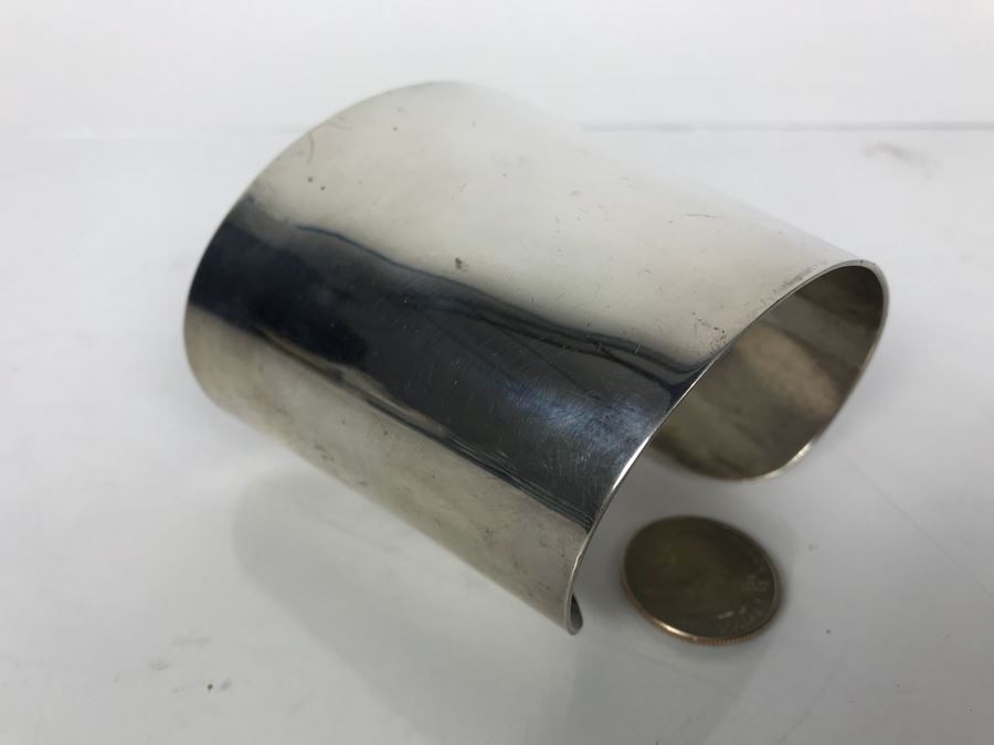Huge Hallmarked Sterling Silver Wonder Woman Style Cuff Bracelet 129.7g [Photo 10]