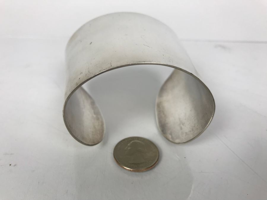 Huge Hallmarked Sterling Silver Wonder Woman Style Cuff Bracelet 129.7g [Photo 8]