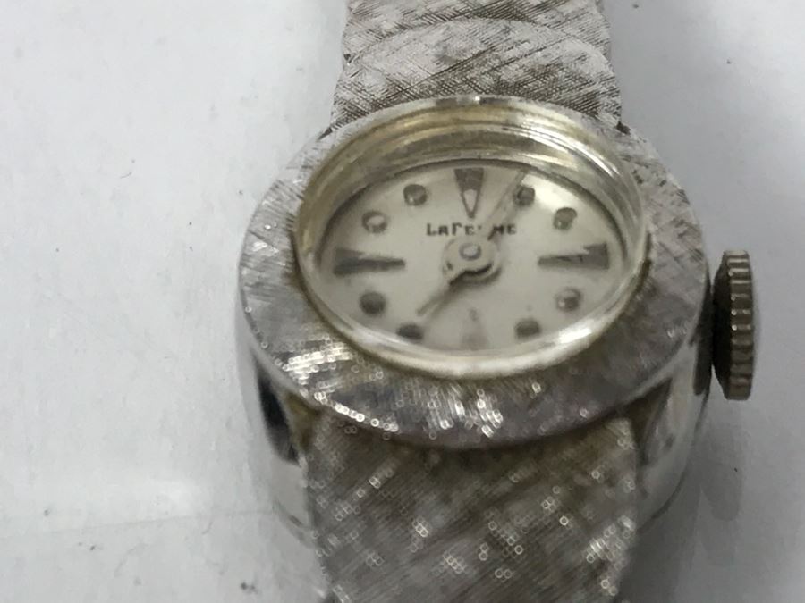 Ladies Vintage 14k White Gold LaFemme Watch And 14k White Gold Watch Band Working 24g [Photo 11]